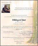 Todesanzeige Hildegard Jüni, Kriens