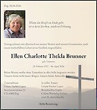 Obituary Ellen Charlotte Thekla Brunner, Waldenburg
