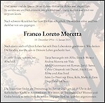 Todesanzeige Franco Loreto Moretta