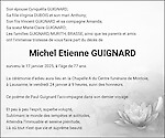 Todesanzeige Michel Etienne GUIGNARD